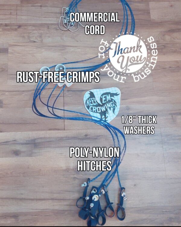 POLY-NYLON HITCH Tie Cords + Rust-free Crimps! - Image 7